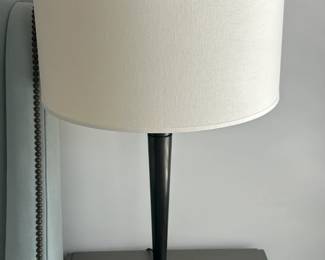 Pair of Black Metal Lamps $195