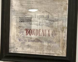Framed Wine Artwork $50 16.5" Square