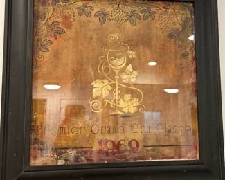 Framed Wine Artwork $50 16.5" Square