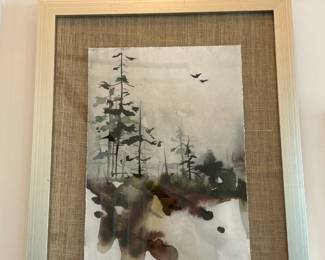 Burlap Framed Art 18 x 23 $125