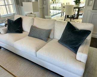 Walter E. Smithe White Highland House Sofa 86 W x 36 D x 17 SH x 30 BH Like new Condition $2800