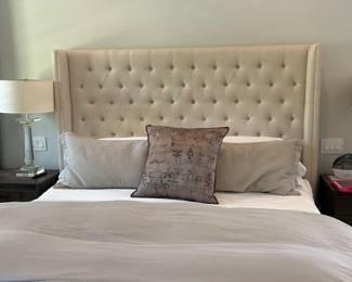 Adler Fabric Diamond-Tufted Shelter Bed King $2800
