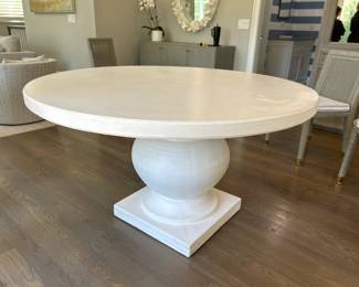 White Terrace Round Stone Serena & Lily 55" Round Table-Indoor or Outdoor use $ 2400