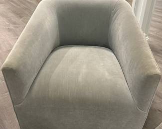 RH Grey Swivel Chair (Some wear on the arms and seat) 31 W x 35 D x 29 H $250