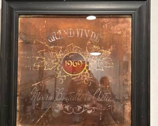 Framed Wine Artwork $50 16.5" Square