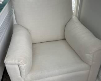 RH Marcel White Swivel Club Chair $375
