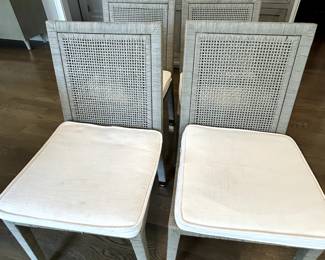 Serena & Lily Balboa Rattan Dining Chairs, Set of 4 20 W x 19 D x 34 BH $1400