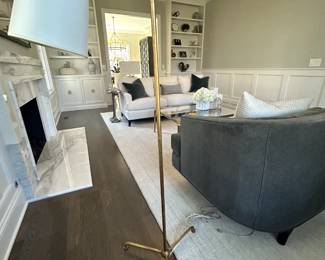 Gilded Goose Neck Floor Lamp 24 W x 56 H $295