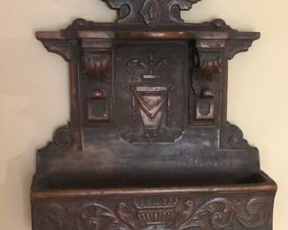 Neat hand carved antique shelf