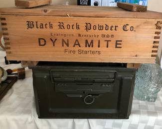 50 Cal Ammo Can and fire starter box
