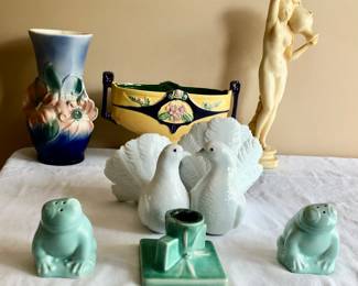Roseville, West Coast Pottery, LLadro, A. Santini, Royal Copley and vintage Czech