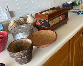 Ron Taylor bowl, Turkish Kilim box, all in picture is for sale