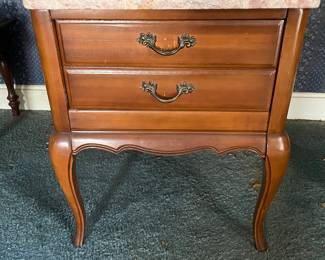 Marble Top End Table 1960s
