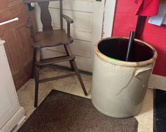 High Chair and Crock as-is