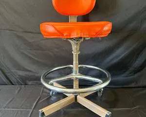 Lot # 1 (A) -RARE Vintage MidCentury Cramer Industrial/Machine-Age Office Chair Made for ADOLPH COORS Offices "Coors Asset #370