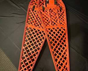 Vintage SnowTreads Snowshoes – Boulder CO – Retro Red Plastic – 1970s–80s Design