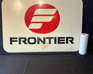 Large Vintage Rare Frontier Airlines Logo Sign *Retired Logo/Branding*