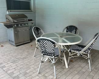 Outdoor furniture and propane grill