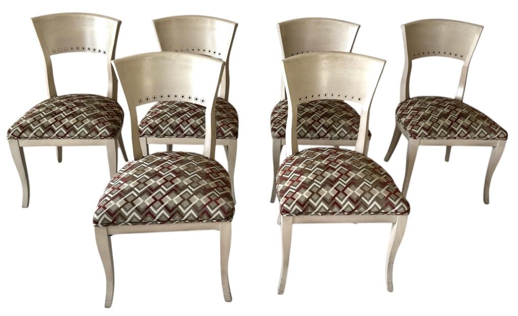 6 Vintage Armless Dining Chairs