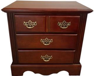 Traditional Style Cherry Wood Nightstand