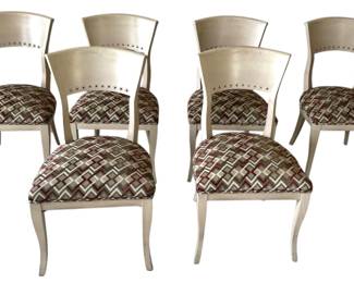 6 Vintage Armless Dining Chairs