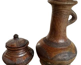 Handmade Earthenware Jug and Jar
