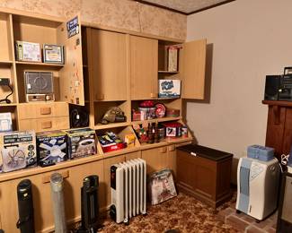 Den (air purifiers, fans, light fixtures, books, tchotchkes, space heaters, humidifiers, workout machinery, mobility aid equipment, etc.)