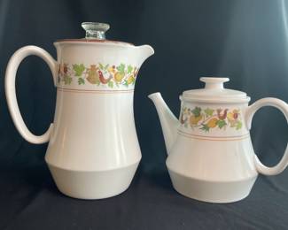 Vintage Noritake Percolator and Teapot - "Homecoming" Design