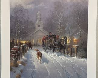 "Christmas in the Village" by G. Harvey. Limited Edition (#2371). Part of the "Focus on the Family" Collection