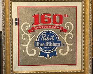 Pabst Blue Ribbon Mirrored Wall Art