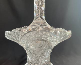 Vintage Hofbauer Byrdes Crystal Basket