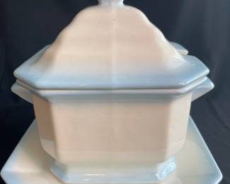 Cantagalli Italian Footed Soup Tureen with Lid and Plate (Without Ladle)