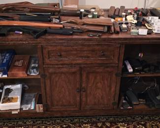 Everything on this cabinet to be sold as a lot at 1:30 Saturday withe the bids starting at the highest offer at that time