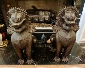 Pair of Guardian Foo Dogs