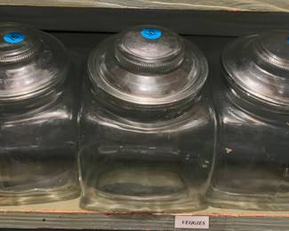 Vintage glass canisters