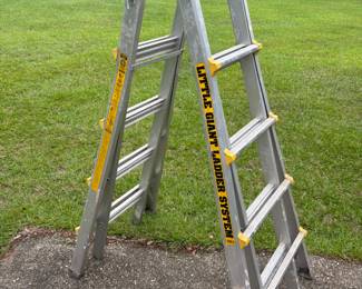 Little Giant adjustable 7’- 15’ aluminum ladder 225lb. $ 160.00