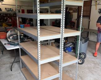 Metal adjustable shelves
48”w 18.5”d 84”t. (1)
$125.00 each
