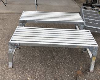 Aluminum Work Platform 39.5”L 12.5”d 21”t 225lb (2). $150.00 each