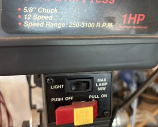 Craftsman 15” Drill Press on lift with wheels