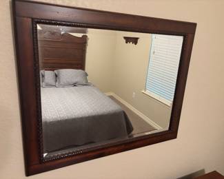 Wood framed mirror 30” w 24”t. $50.00