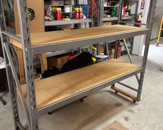 Rolling Heavy Duty Shelf
77”w 24”d 76”t
$300.00 each (5) avail.