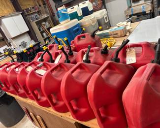 Blitz Gas Cans
5-Gallon $24.00 (15) each
1 & 2- Gallon $12.00 each (5)