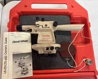 David White Meridian Level Transit w case & tripod. $150.00