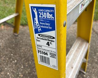 Werner 4’ fiberglass ladder 250lb. $60.00