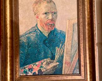 Framed Vincent Van Gough self portrait reproduction