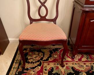One of 6 Dining room chairs to the table