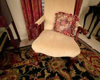 Chippendale chair with designer pillow