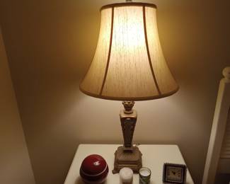 Lamp, clock, decor