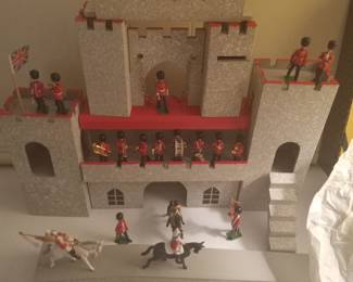 Vintage Toy soldiers and castle