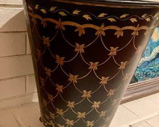 Metal waste paper container